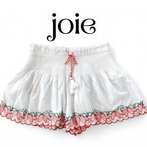 Joie | Embroidered Strawberry Pull on Shorts Size Medium